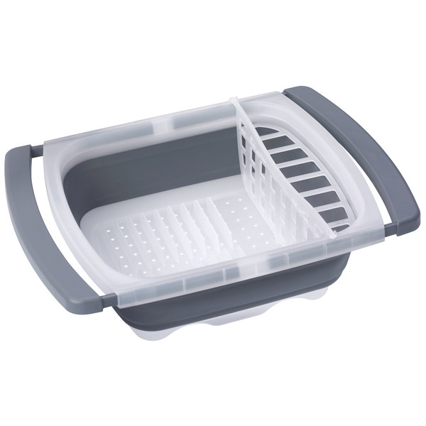 Prepworks Prepworks CDD-20GY Collapsible Over-The-Sink Dish Drainer - Gray CDD-20GY